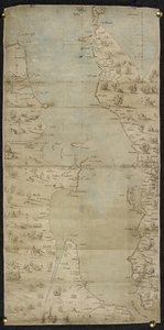 Map of the English Channel (English South Coast and French North Coast) by Jean Rotz by French School