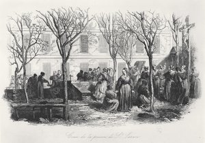 Courtyard of the Paris St. Lazare Prison, c. 1840