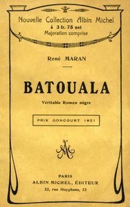 Cover of the book “Batouala, veritable novel negre” by Rene Maran by French School