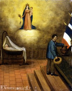 Cradle in a polling station - ex-voto, Musée de Jouques by French School