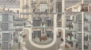Cross-Section of the Basement of the Credit Lyonnais