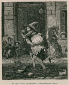 Crossing the Gutter after a Thunderstorm; from Garnier by French School