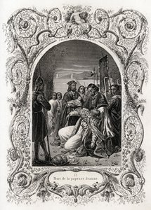 Death of Papesse Jeanne (pontificate from 855 to 858). Engraving to illustrate Histoire des popes by Maurice Lachatre, librairie du progres, Paris. by French School