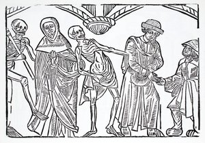 Death with a Monk and Usurer by French School