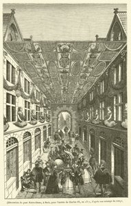 Decoration of the Pont Notre-Dame, in Paris, for the Entry of Charles IX, in 1571 (engraving) by French School