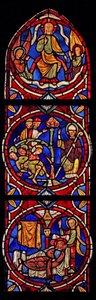 Christ and St Martin, 3 Scenes from the Church of Varennes-Jarcy by French School