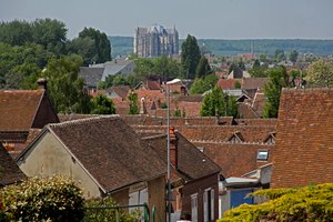 View of Beauvais Cathedral Seen from Afar by French School