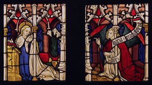 The Annunciation, originally from the Upper Rhine by French School