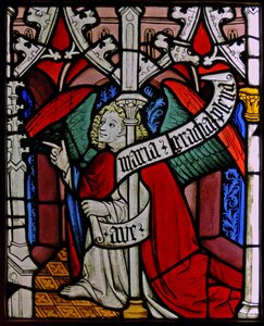 The angel Gabriel at the Annunciation, originally from the Upper Rhine