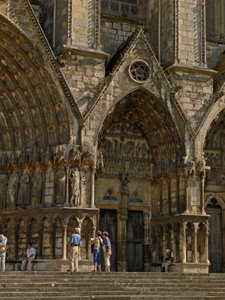 Door to the south of the central door in the west façade