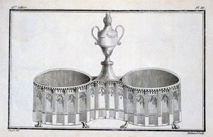 Design by Pugin, from a pattern book of Neo-classical metalwork designs put together by Duhamel, c.1770s-80s by French School
