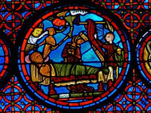 Detail (parable of Lazarus and Dives) by French School