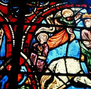 (detail) from one of the windows by French School