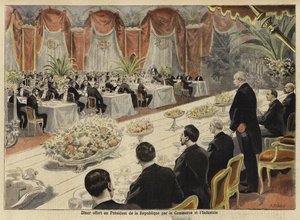 Dinner for Leaders of French Commerce and Industry at the Paris Bourse, 1897 by French School