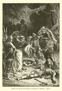 Ditcar the Monk recognizing the head of Morvan by French School