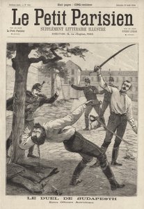 Duel between two Austro-Hungarian army officers in Budapest by French School