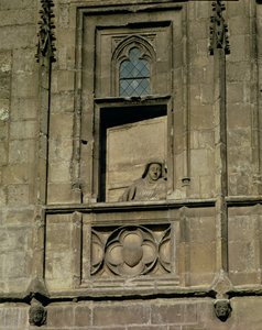 Dummy Window in the Entrance Facade with a Figure of a Woman Looking Out, Possibly the Wife of Jacques Coeur