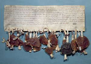 Edict of King Louis VIII of France placing an interdiction on the practice of usury by Jews by French School