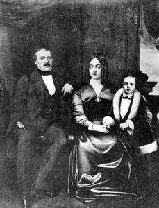 Emile Zola and his parents, c.1846