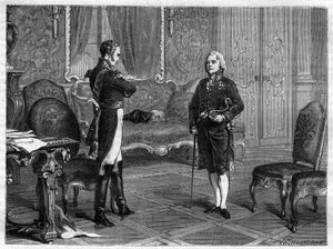Emperor Alexander I of Russia (1777-1825) with Charles Maurice de Talleyrand Perigord (1754-1838)