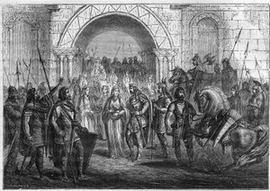 Entrance of Chilperic I, king of the Francs and Galsuinte to Rouen