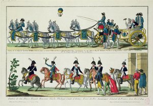 Entry to Paris of Charles, Count of Artois, and Entry to Paris of Louis XVIII, King of France and Navarre by French School