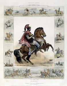 Equestrian portrait of Xenophon - in Picturesque history of ancient and modern riding by Charles Aubry by French School