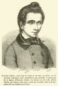 Evariste Galois, Died at the Age of Twenty-One, in 1832 (engraving) by French School