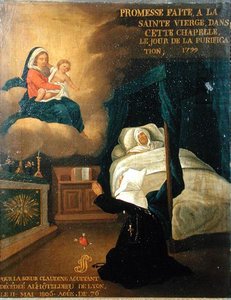 Ex voto for Sister Claudine Aguetant, who died at the general hospital of Lyon