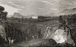 Excavation Leading to the Remains of Herculaneum by French School