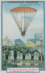 Experimenting with Parachuting at Parc Monceau by Andre-Jacques Garnerin (22 October 1797) by French School