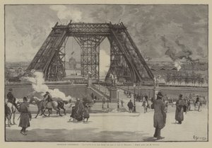 Universal Exposition, Current State of the Eiffel Tower, View from the Trocadero Park by French School