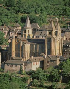 Exterior view, begun by Abbot Odolric in c.1050 by French School