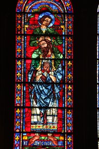 Ezekiel with St John on His Shoulders by French School