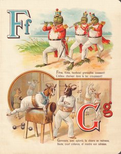 Frog, fife, goat, gymnastics