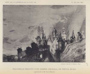 Facsimile (Reduced) of an Original Drawing by Victor Hugo by French School