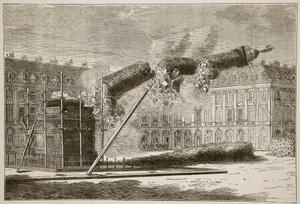 Fall of the Vendome Column, April 1871, illustration from Cassells History of the War between France and Germany, 1870-1871 by French School