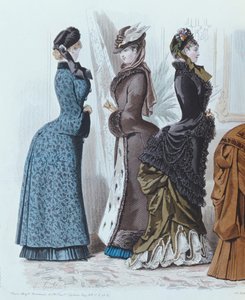 Fashion plate from Le Moniteur de la Mode, 1882