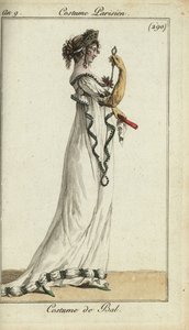 Fashionable woman in ball gown with tiara