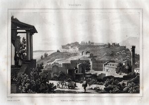 Fiesole - Tuscany - Engraving from “Picturesque Italy” by M. de Norvins, Ch. Nodier 1834-1836 by French School