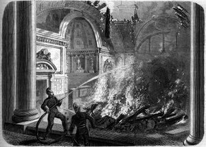 Fire of the chamber of the Senate, Palais du Luxembourg, Paris, October 27