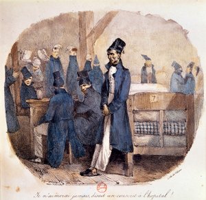 First Empire: The conscripts at the hospital in 1809 Paris, B.N. by French School