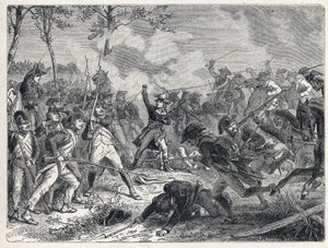 First coalition: Lazarus Nicolas Marguerite Carnot during the Battle of Wattignies opposing the French troops to the Austrian army on 16 October 1793 by French School