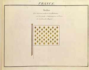 Flag of a Prince of the Royal Family, from Pavillons des Puissances Maritimes by French School