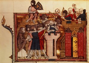 The Crusader assault on Jerusalem in 1099, from Le Roman de Godefroi de Bouillon