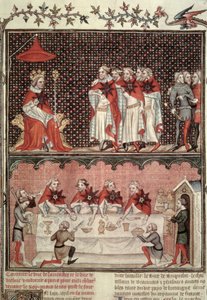 The Dauphin Charles (1338-80) and the Deputies of the Three States, from the Grandes Chroniques de France, 1375-79