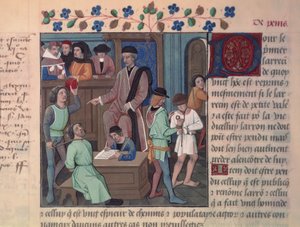 A Judge Interrogating Prisoners by French School