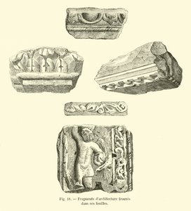 Architectural Fragments Found in These Excavations by French School