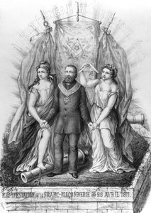 Freemasonry and the Commune, 1871 by French School