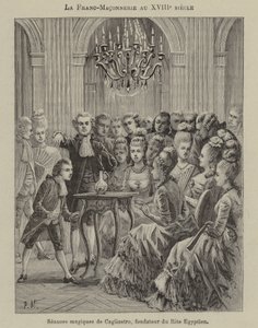 Freemasonry in the 18th Century: magic seance conducted by Aleesandro Cagliostro, founder of the Egyptian Rite by French School